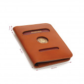 Coperta pasaport din piele naturala DiAmanti Belmondo Arancio